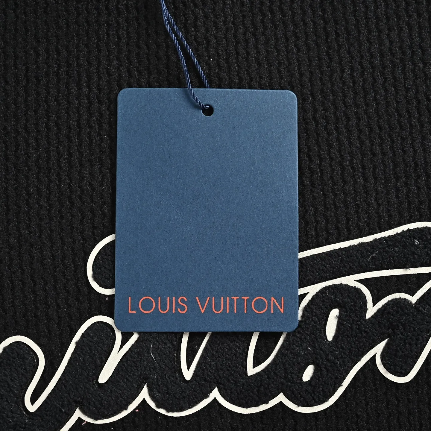 Louis Vuitton/Louis Vuitton signature flocked letter crew neck sweater